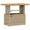 vidaXL Garden Dining Set Beige Poly Rattan