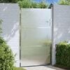 vidaXL Garden Gate with Lock Silver 100 x 150 cm Stainless Steel