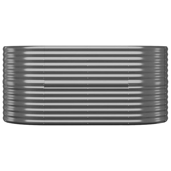 vidaXL Garden Raised Bed Galvanised Steel 152x80x68 cm Anthracite