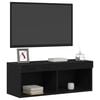 vidaXL TV Cabinet Set 2 pcs Black oak 80 x 30 x 30 cm Engineered Wood
