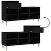 vidaXL Shoe Cabinet Black 102x36x60 cm Engineered Wood
