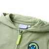 Kids' Hooded Sweatshirt with Zip Light Khaki 116