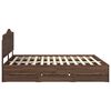 vidaXL Bed Frame with Drawer Brown Oak 200 x 200 cm Engineer Wood