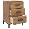 vidaXL Bedside Cabinet Brown 36x30x54 cm Solid Pinewood