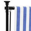 vidaXL Outdoor Roller Blind Blue and White 100x270 cm Fabric&Steel