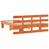 vidaXL Bed Frame with Headboard Wax Brown 90 x 190 cm Solid Pine Wood