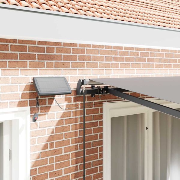 vidaXL Retractable Awning Manual Light grey 300 x 250 cm Fabric