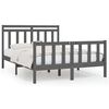 vidaXL Bed Frame without Mattress Grey Solid Wood Pine 160x200 cm