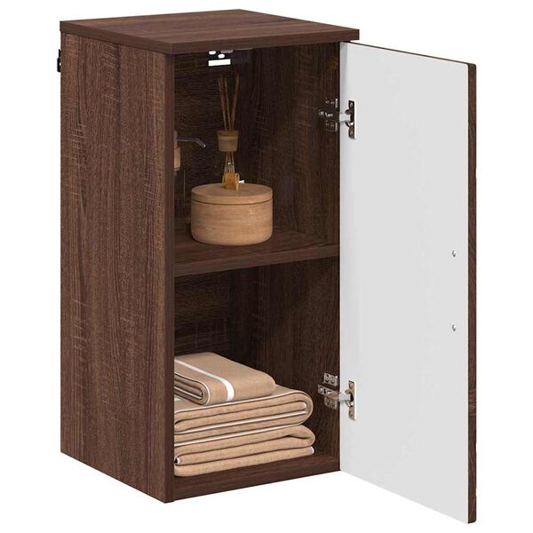vidaXL Bathroom Cabinet Wall-mounted Brown Oak 30 x 31.5 x 61 cm