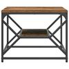 vidaXL Coffee Table Old Wood 51 x 50 x 40 cm Engineered Wood and Steel
