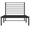 vidaXL Metal Bed Frame without Mattress with Headboard Black 90x190cm