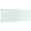 vidaXL Kitchen Backsplash 2 pcs White 100 x 40 cm Tempered Glass