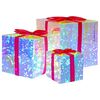 vidaXL Prismatic Iridescent LED Gift Box 3 pcs Multicolour