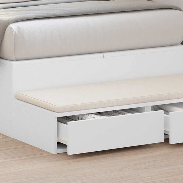 vidaXL Bed Drawers White 100 x 36.5 x 16.5 cm Engineered Wood