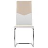 vidaXL Cantilever Dining Chairs 2 pcs Cappuccino Faux Leather