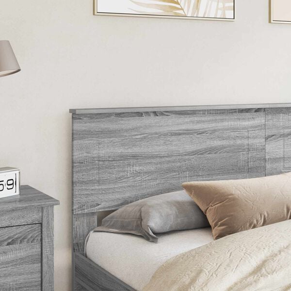 vidaXL Headboard Grey Sonoma 200 cm Engineered wood