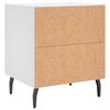 vidaXL Bedside Cabinet White 40x35x47.5 cm Engineered Wood