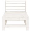 vidaXL Garden Middle Sofas 2 pcs White Solid Wood Pine