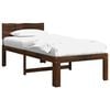 vidaXL Single Bed Frame with Headboard ROSTOCK Dark Brown 90 x 200 cm