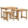 vidaXL Nesting Side Tables 3 pcs Solid Rough Wood Mango