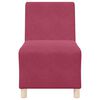 vidaXL Modular Sofa Unit Armless 3 pcs Wine Red 55 x 74 x 82 cm Velvet