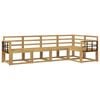 vidaXL Outdoor Sofa Set 5 pcs White Solid Acacia Wood