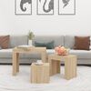 vidaXL Nesting Coffee Tables 3 pcs Sonoma Oak Engineered Wood