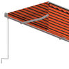 vidaXL Manual Retractable Awning with Blind 4.5x3m Orange&Brown