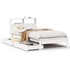 vidaXL Bookcase Bed without Mattress White 90x200 cm Solid Wood Pine