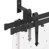 vidaXL Sliding Door Hardware Kit 427 cm Steel Black