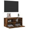vidaXL TV Wall Cabinet Smoked Oak 60x30x30 cm Engineered Wood