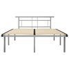 vidaXL Bed Frame without Mattress Grey Metal 140x200cm