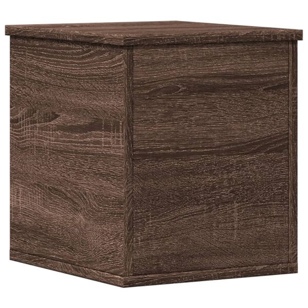 vidaXL Storage Box Brown Oak 30x35x35 cm Engineered Wood