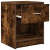 vidaXL Bedside Cabinets 2 pcs with Drawer Smoked Oak 40x34x50 cm