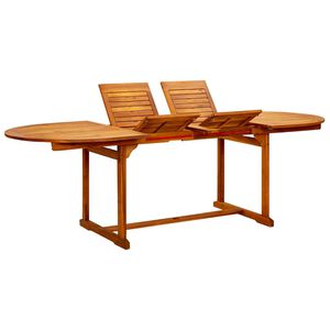 vidaXL Garden Table | Brown | Solid acacia wood | Large | Extendable