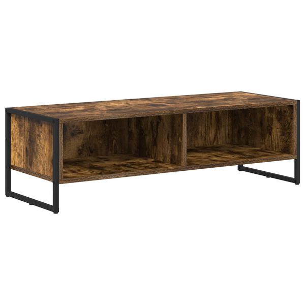 vidaXL TV Cabinet Smoke Oak 100 x 36.5 x 30.5 cm Engineered Wood