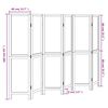 vidaXL Room Divider 6 Panels White Solid Wood Paulownia