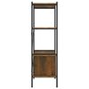 vidaXL 4-Tier Shelving Unit with Cabinet 80x40x130 cm Steel and Engineered Wood