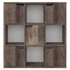 vidaXL Bookshelf Smoked Oak 88.5x27.5x88 cm Engineered Wood