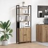 vidaXL Book Cabinet Artisan Oak 60 x 24 x 161 cm Engineered Wood