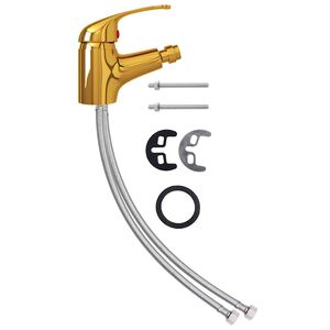 vidaXL Bathroom Bidet Mixer Tap Gold 13x12 cm