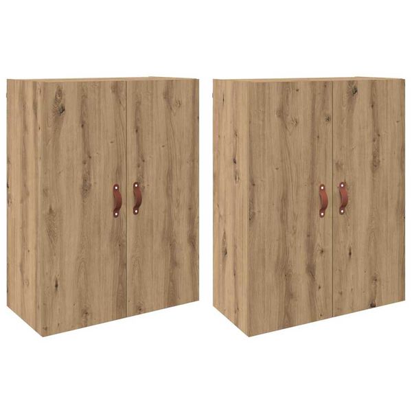 vidaXL Wall-Mounted Cabinet 2 pcs Artisan Oak 69.5 x 34 x 90 cm