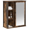 vidaXL Bathroom Wall Cabinet with Mirror Smoked Oak 50x21x60 cm