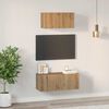 vidaXL TV Cabinet Set Wall-mounted 2 pcs Artisan Oak Engineered Wood