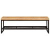 vidaXL Coffee Table Brown and Black 110 x 55 x 35 cm Solid Mango Wood