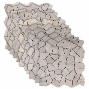 vidaXL Mosaic Tiles Cream 30 x 30 cm Marble