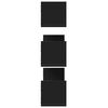 vidaXL Wall Shelves 3 pcs Black 80x18x18 cm Engineered Wood