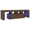 vidaXL TV Cabinet with LED Lights Brown Oak 140x36.5x40 cm