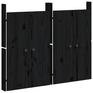 vidaXL Outdoor Kitchen Doors MEPPEL 2 pcs Black 50x9x82 cm Solid Wood Pine
