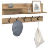 vidaXL Wall-Mounted Coat Rack with Shelf Artisan Oak 90 x 15 x 36 cm